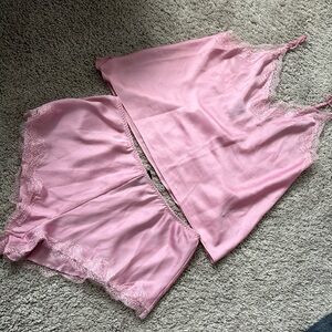 Victoria’s Secret Pink Matching Sleep Set Tank Top and Shorts Size Small
